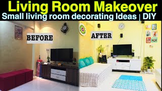 Small Living Room Decoration Ideas  DIY  Makeover Part 1 [upl. by Kerianne]