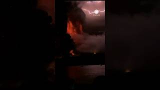 Volcanic Lightning Flashes Rapidly During Indonesias Ruang Volcano Eruption [upl. by Vod]