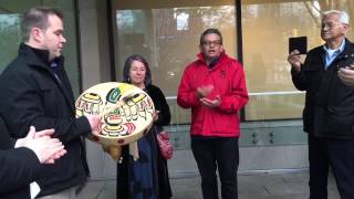 Kwakiutl Song outside Vancouver Court house [upl. by Salman158]