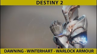 Destiny 2 The Dawning Winterhart Warlock Armour Full Set [upl. by Beekman]