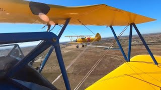 FlyWire Stearman Winter Formation [upl. by Oirevlis545]