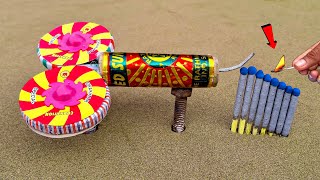 Diwali 2 Chakri And Rocket Combo Vs Matchstick Chain Reaction Domino  Crackers Amazing Experiment😱 [upl. by Jany658]