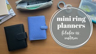 Mini Ring Planner Comparison  Filofax Finsbury vs Moterm A8 [upl. by Pen]