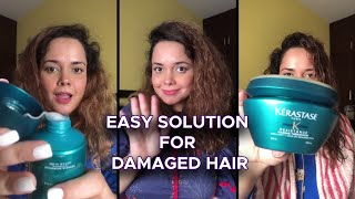 Damaged Hair Repair Easy Solution  Kerastase Hair Treatment w Rabeeyah [upl. by Rolat913]