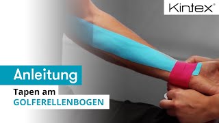 Tapen am Golferellenbogen  Kintex® Anleitung zum Kinesiologie Tapen [upl. by Magnum]