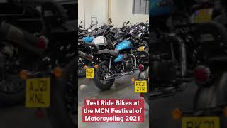 Test Ride bikes at the MCN festival of Motorcycling 2021 [upl. by Brodie946]