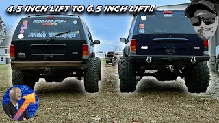 Jeep Cherokee goes from 45quot lift to 65quot lift for 80 [upl. by Yniattirb]