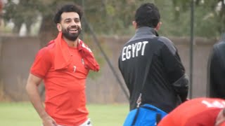 Mo Salah having fun at Egypt squad training during AFCON 2021 [upl. by Salokcin]