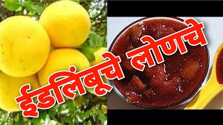 idlimbu lonche recipe  ईडलिंबाचे लोणचे limbache lonche recipe in marathiaachari special [upl. by Page17]