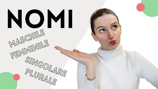 I NOMI maschile femminile singolare plurale  NOMI VARIABILI in italiano with Subs [upl. by Mcferren]