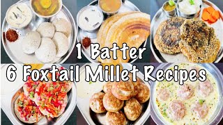 1 Batter  6 Healthy Foxtail Millet Recipes  Foxtail Millets Recipes  కోర్రలు తో హెల్త్య్ రెసిపీస్ [upl. by Bard]