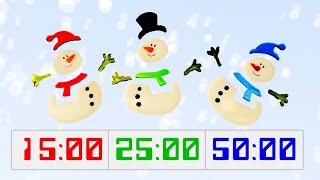 BCG Multi Countdown Timer 3 Snowman 152550 Mins Remix Mario Party 1 Mushroom Forest Mini Game [upl. by Scales]