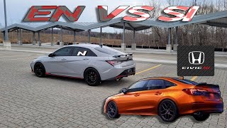 ELANTRA N VS MODIFIED 22 HONDA CIVIC SI [upl. by Karina333]