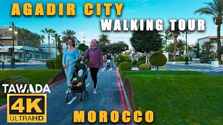 Agadir city walking tour 2024 Morocco 4K UHD [upl. by Irmo878]