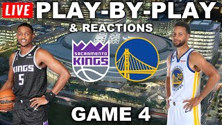 Sacramento Kings vs Golden State Warriors Game 4  Live PlayByPlay amp Reactions [upl. by Shepperd]