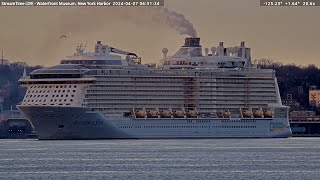 Early morning arrival Anthem of the Seas at New York April 7 2024 [upl. by Yenroc]