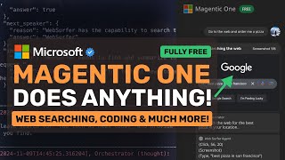 Microsofts Magentic One This FREE AI AGENT can CONTROL BROWSER DO CODING amp MORE [upl. by Deedee]