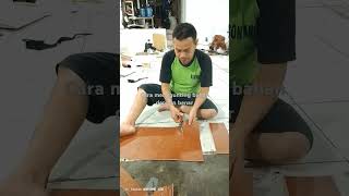 Tutorial menggunting bahan dengan potongan lurus yang mudah [upl. by Euqinim779]