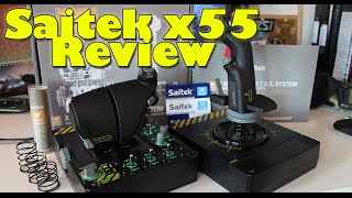 Saitek x55 Rhino HOTAS  Review  Star Citizen [upl. by Hadihahs]