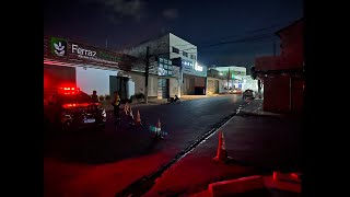 Caminhão Baú arrasta fiação de alta tensão e deixa uma parte da avenida Vieira de Brito às escuras [upl. by Udella22]