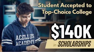 Online Student Scores 140K in Scholarships and Acceptance to TopChoice College [upl. by Acinomal732]