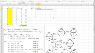 Ch0505 Transshipment Problem  Excel Model  Version 2 [upl. by Iris425]