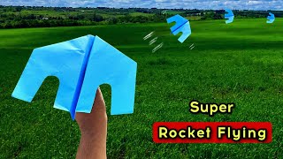 super rocket launcher flying paper rocket plane how to make a4 rocket launcher best flying plane [upl. by Acceber]