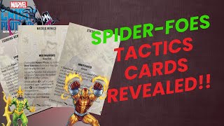 8 New SpiderFoesWeb Warriors Tactics Cards Revealed  Marvel Crisis Protocol Reveal Breakdown [upl. by Airotal]