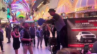 Magic Show in Fremont Street Las Vegas NV 4K Fremont Street magic show Las Vegas [upl. by Detta]