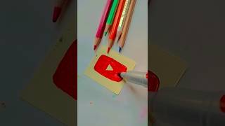 Drawing YouTube logo colourfulartwork youtubelogo shorts art [upl. by Kroo185]