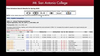 How to Use the Schedule of Classes to Register at Mt SAC [upl. by Naga]