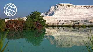 Pamukkale amp Hierapolis Turkey Amazing Places 4K [upl. by Lait]