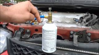 How To Refill AC Refrigerant In A Car R134a FULL Tutorial [upl. by Glynis]