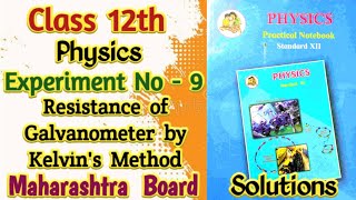 Class 12th Physics Practical No 9  Maharashtra Board practicle [upl. by Ayekal342]