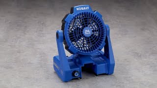 Kobalt Hybrid 24Volt Max Jobsite Fan [upl. by Enattirb]