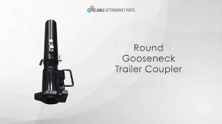 Round Gooseneck Trailer Hitch Ball Coupler 25K lbs [upl. by Eisej965]