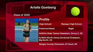 Arielle Gomberg Tennis Recruiting Video Class of 2025 [upl. by Nnalyrehs]