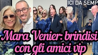 MARA VENIER brindisi con Massimo Boldi e collaboratori nel backstage [upl. by Cathe]