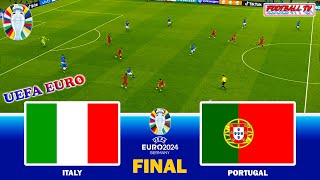 ITALY vs PORTUGAL  UEFA EURO 2024 FINAL  FULL MATCH ALL GOALS  PES GAMEPLAY PC [upl. by Okir]