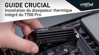 Guide Crucial Installer votre SSD Crucial T700 Pro Gen5 NVMe® avec le dissipateur thermique intégré [upl. by Ardnahsal110]