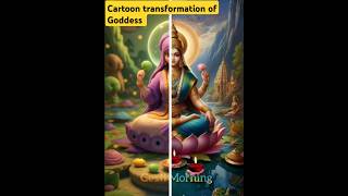 Cartoon transformation of Goddess youtubeshortstrendingreelsviralshorts [upl. by Vano221]