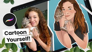 How To Cartoon Yourself in Procreate • Stepbystep Tutorial Pro Tips amp Tricks [upl. by Seroka]