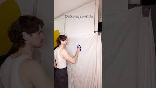 Trick for hiding a shower in 240 sqft NYC studio apartmenttherapy tinyhome diy nyclife [upl. by Nhguavad830]