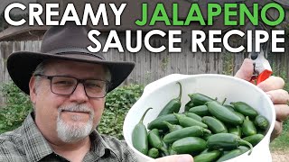 Creamy Jalapeño Sauce Recipe YUM  Black Gumbo [upl. by Alliscirp]