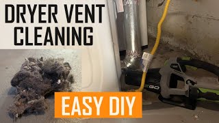 Easy DIY Dryer Vent Cleaning  How to Clean a Dryer Vent [upl. by Sosthina]