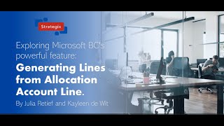 How to generate lines from allocation account line in Microsoft Dynamics 365 Business Central [upl. by Freida919]