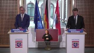 Pressekonferenz mit Sozial und Integrationsminister Kai Klose und Prof Dr Jürgen Graf [upl. by Vas766]