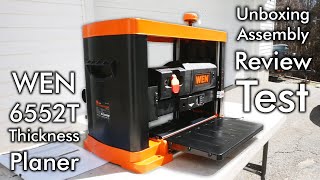 WEN 6552T 13quot Thickness Planer Unboxing Test and Review [upl. by Nannerb]