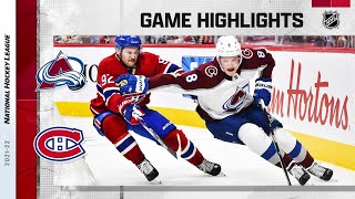 Avalanche  Canadiens 12221  NHL Highlights [upl. by Goran]