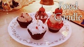 Food Candle  Cup Cake Candle  DIY Candle  Cup Cake Ice cream Candle [upl. by Nosak]